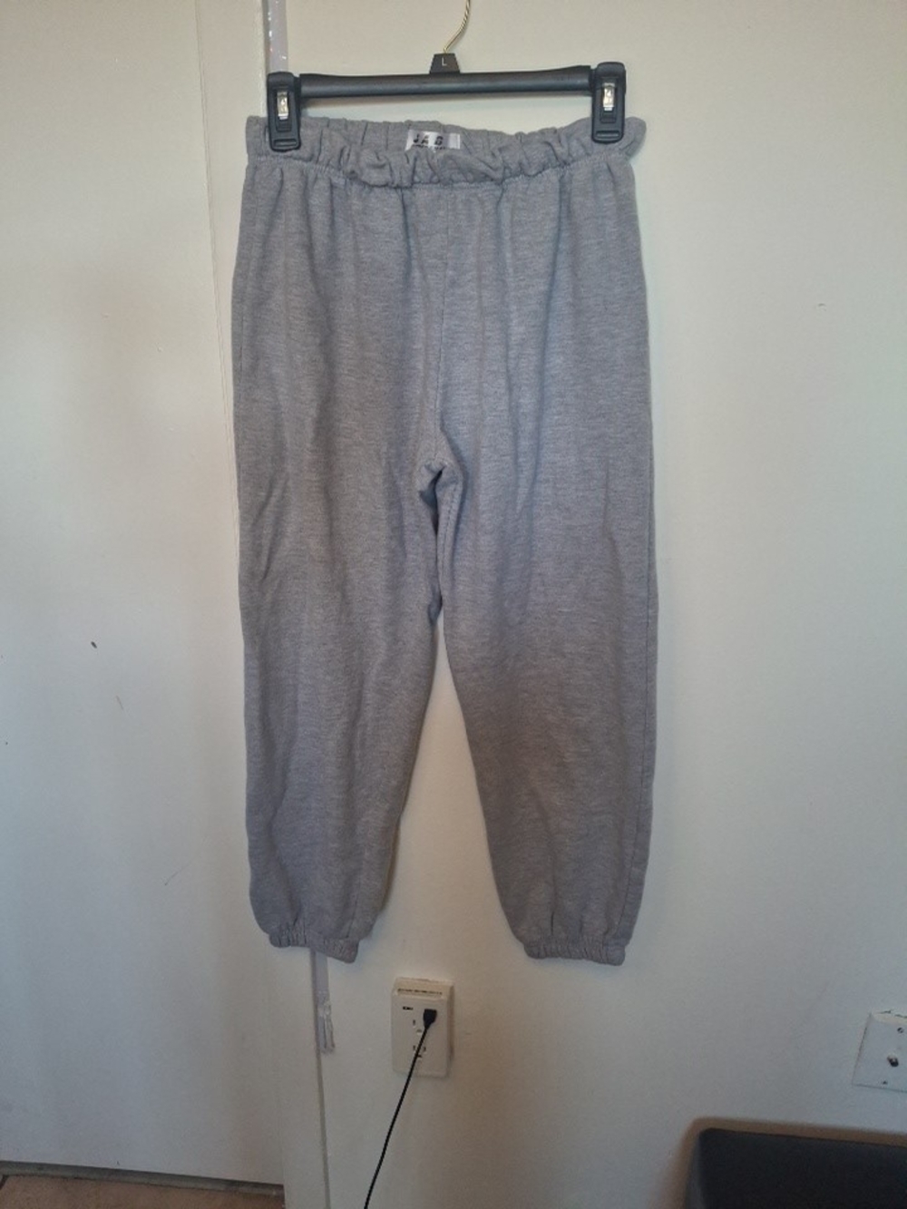 Kids Gray Elastic-Waist Jogger Sweatpants